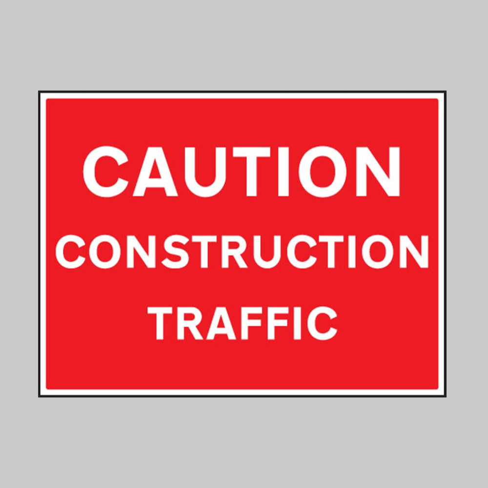 Caution - Construction Traffic Safety Sign