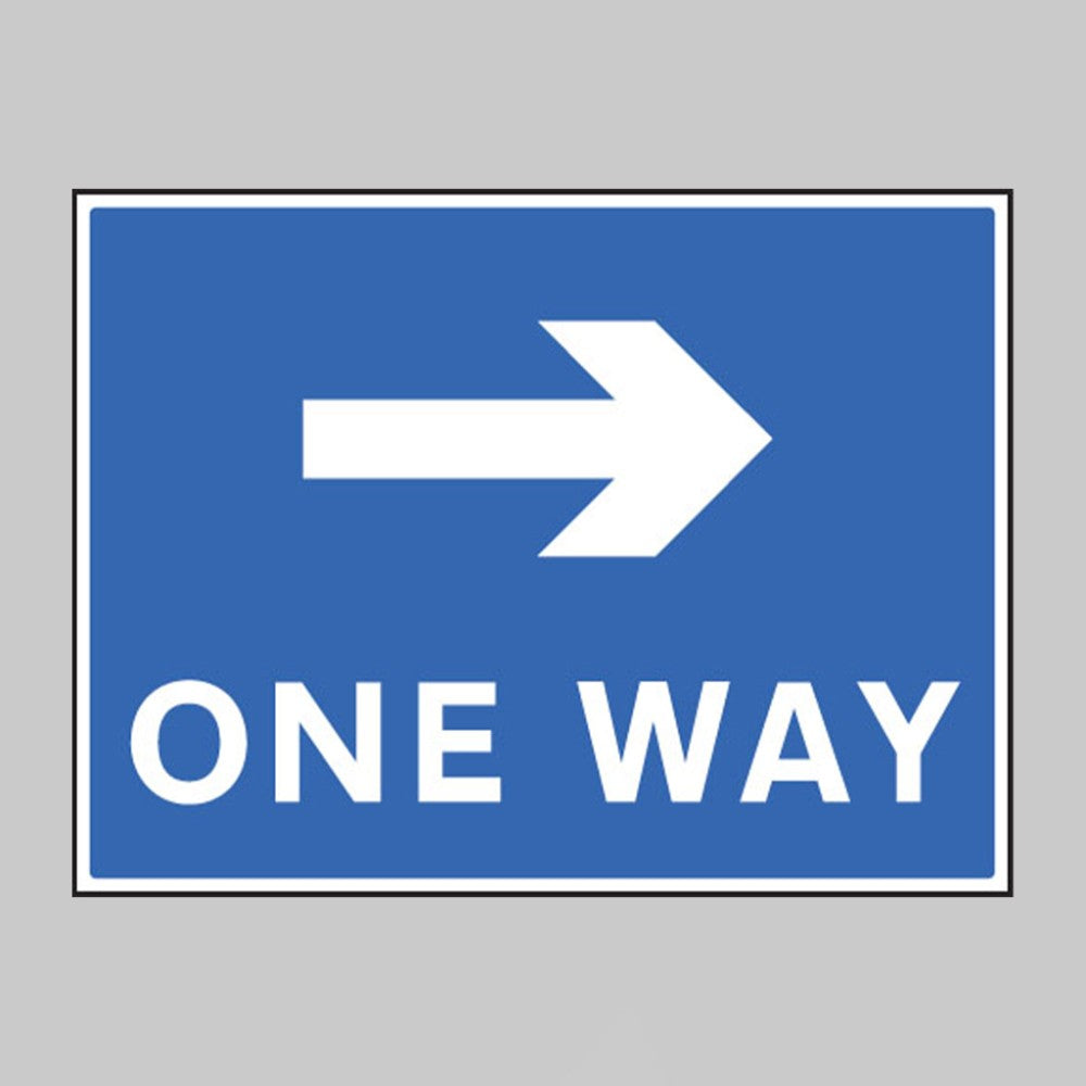 One Way - Right Safety Sign