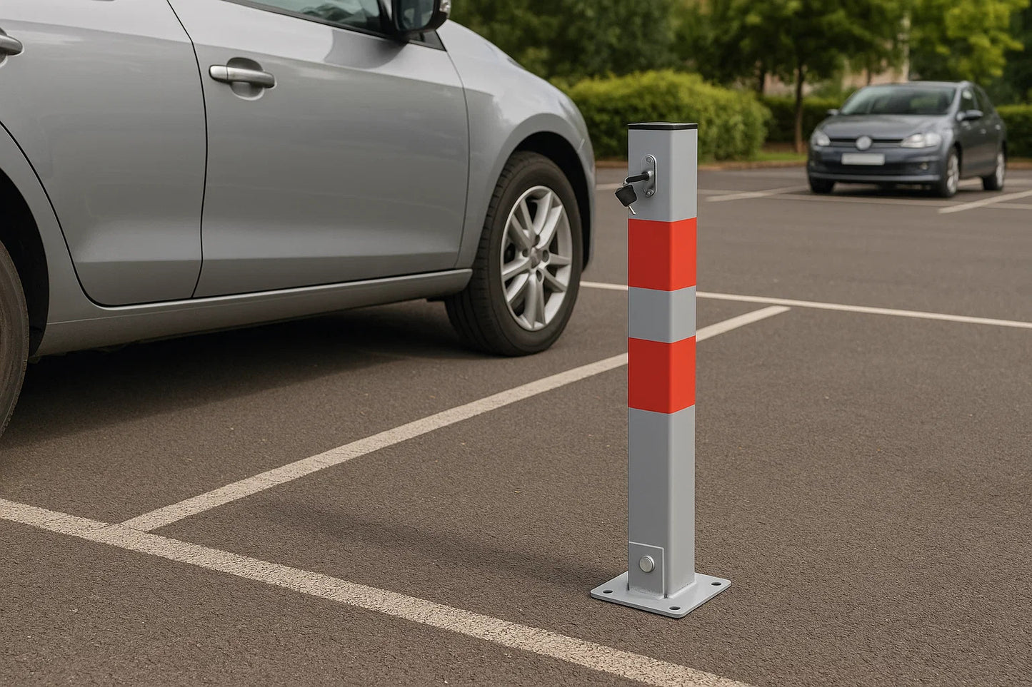 Heavy Duty Square Parking Barrier