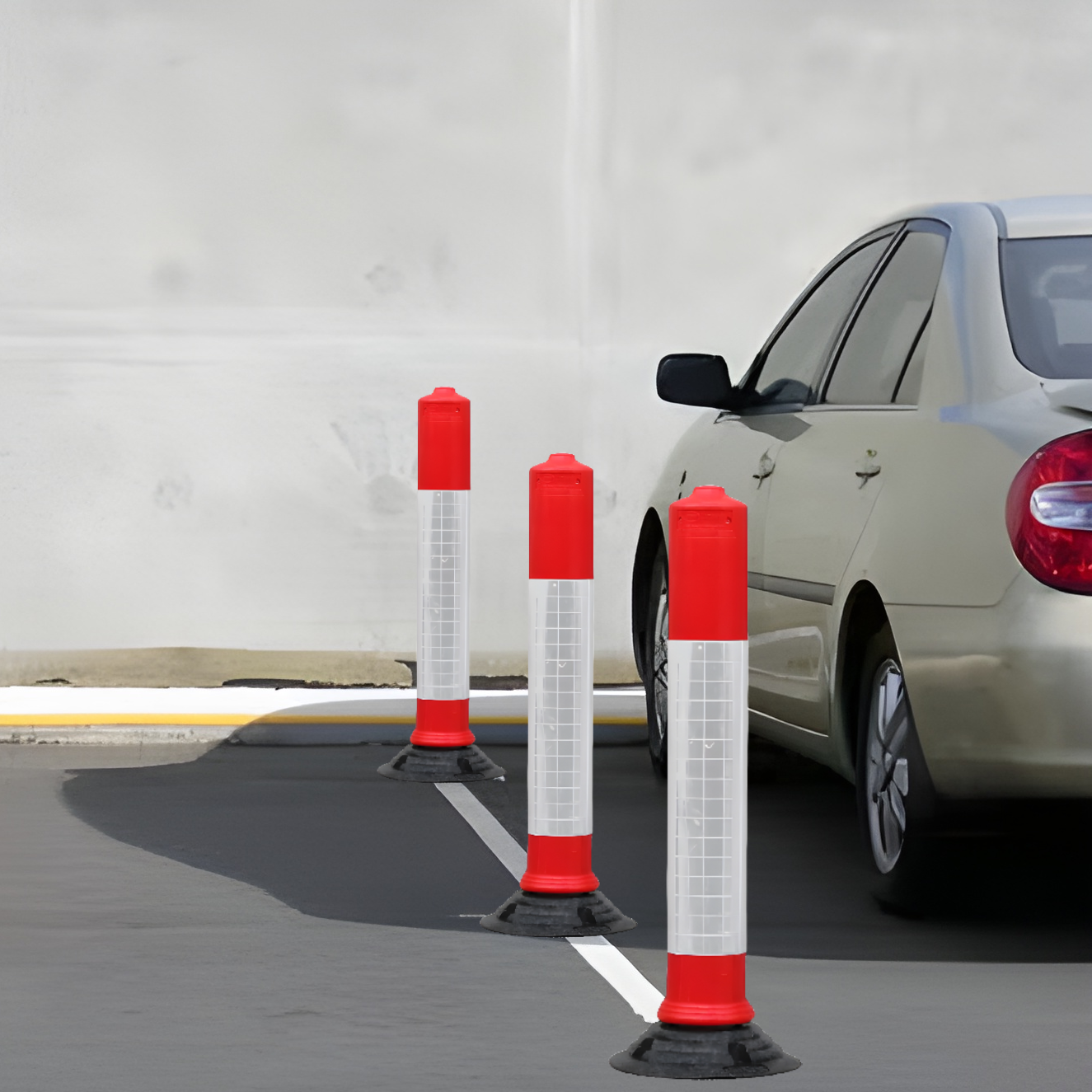 Reflective Flexible Traffic Posts