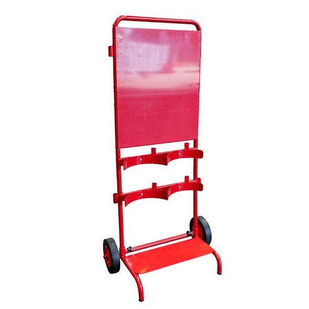 Flat Pack Double Fire Extinguisher Trolley