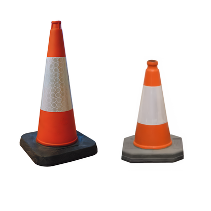 Traff Tex Reflective Highway Road Traffic Cones