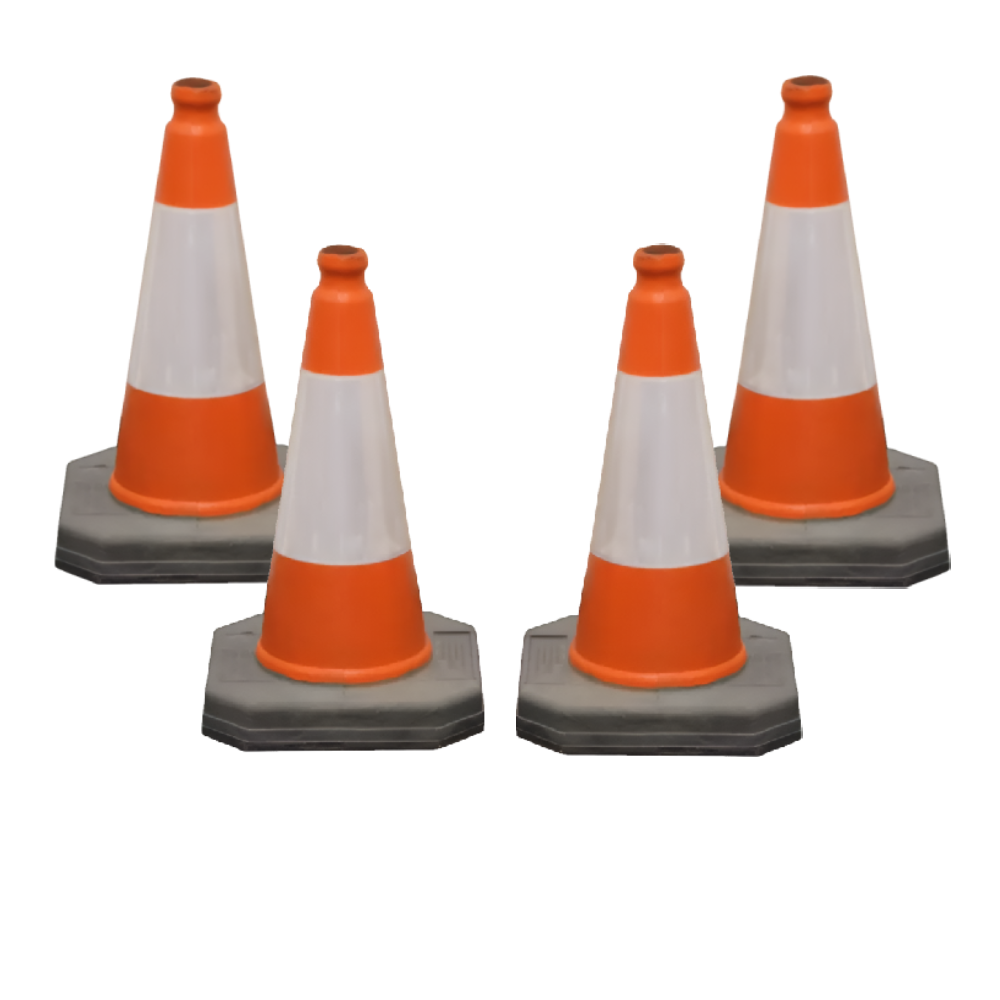 Traff Tex Reflective Highway Road Traffic Cones