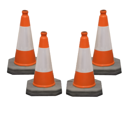 Traff Tex Reflective Highway Road Traffic Cones