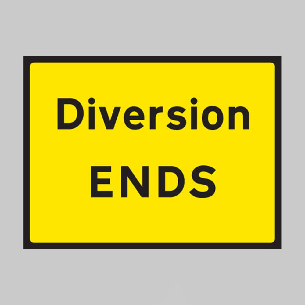 Diversion End - Class RA1 Safety Sign