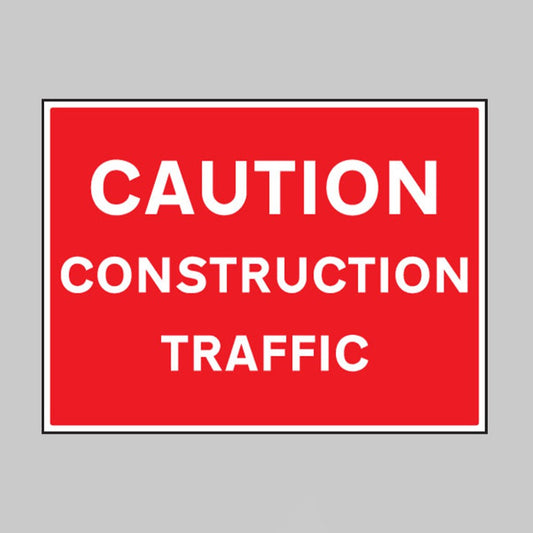 Caution - Construction Traffic Safety Sign