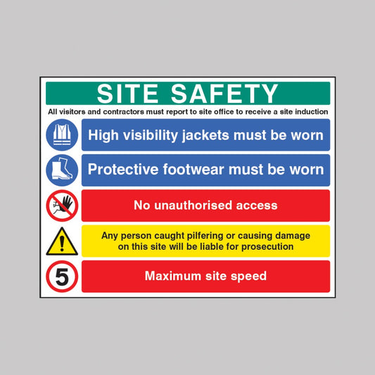 Multi-Message Site Safety Sign