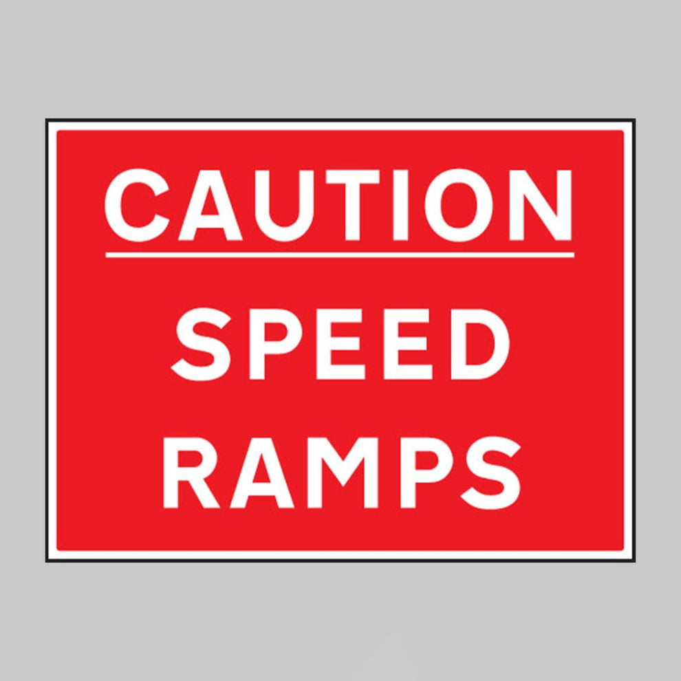 Reduce Ramp Speed Sign Caution - Speed Ramps Safety Sign – Cocus