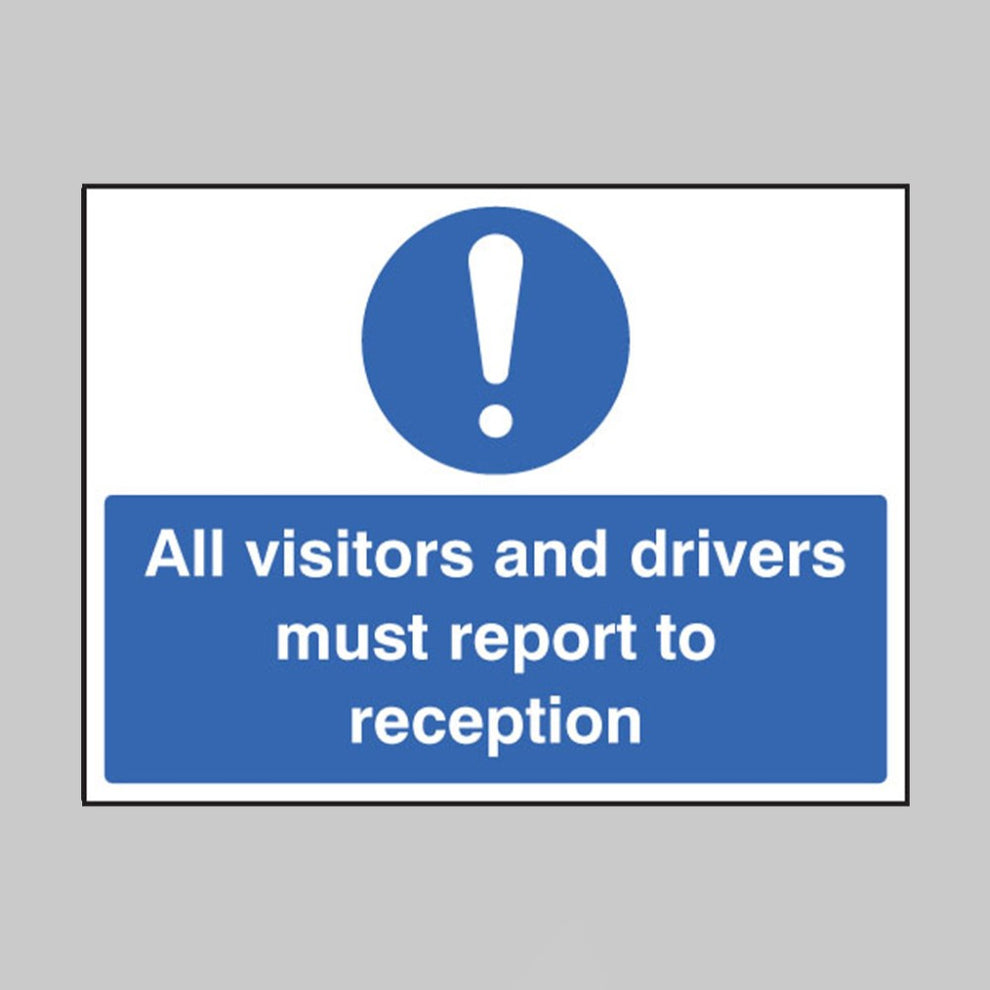 All Visitors Must Report to Reception Mandatory Safety Sign – Cocus