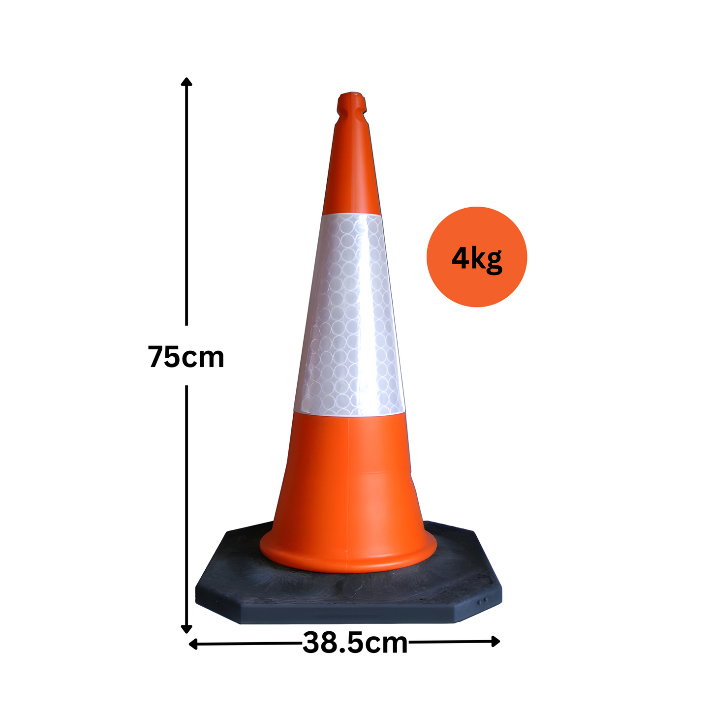 Traff Tex Reflective Highway Road Traffic Cones