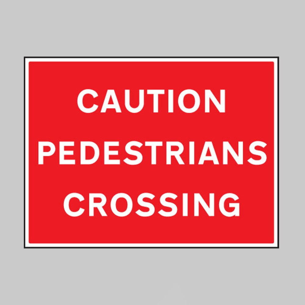 Caution - Pedestrians Crossing Safety Sign