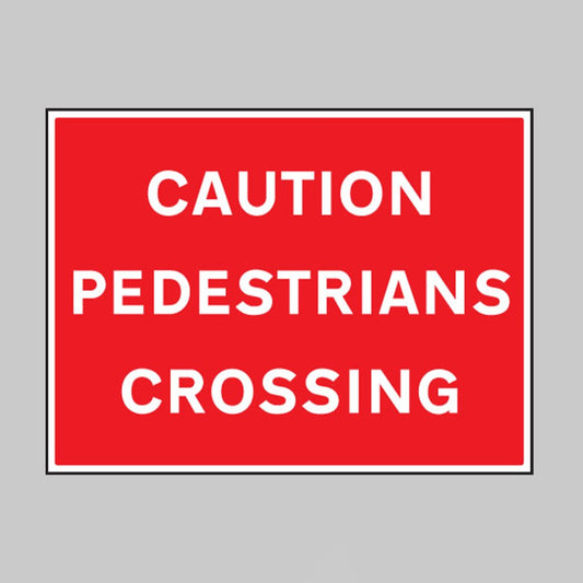 Caution - Pedestrians Crossing Safety Sign