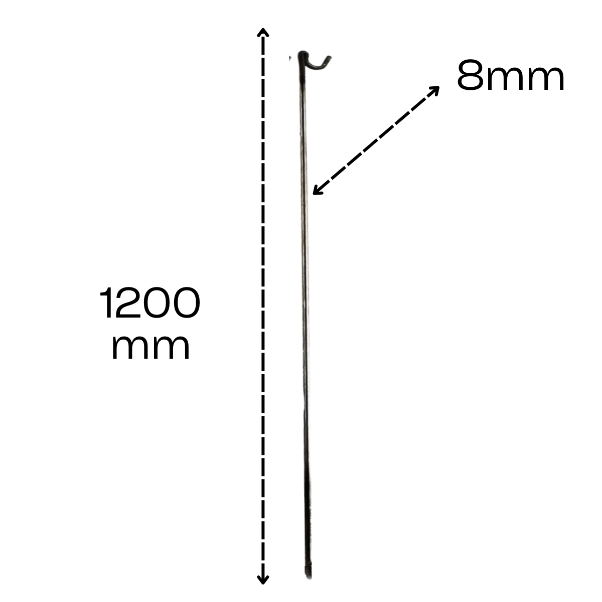 Steel Fencing Pins - 8mm x 1200mm Pack of 10