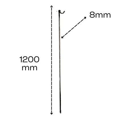 Steel Fencing Pins - 8mm x 1200mm Pack of 10