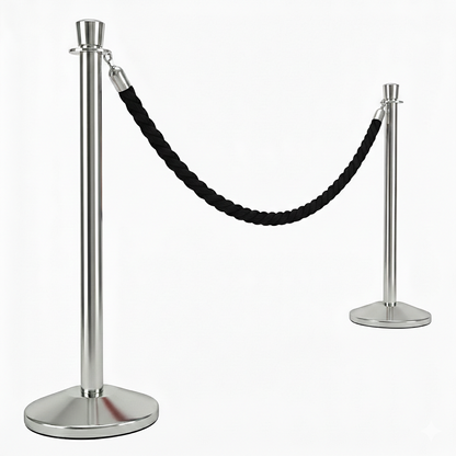 Premium Rope Barrier Kits - Polished Stainless Steel Stanchion Posts