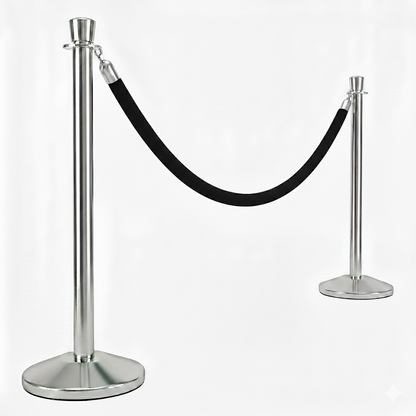 Premium Rope Barrier Kits - Polished Stainless Steel Stanchion Posts