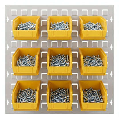 COCUS Louvre Standard panel bundle with 9 large yellow hook-on bins