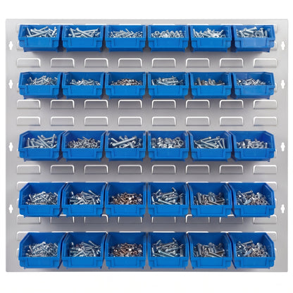 COCUS Louvre Standard panel bundle with 20 small blue hook-on bins