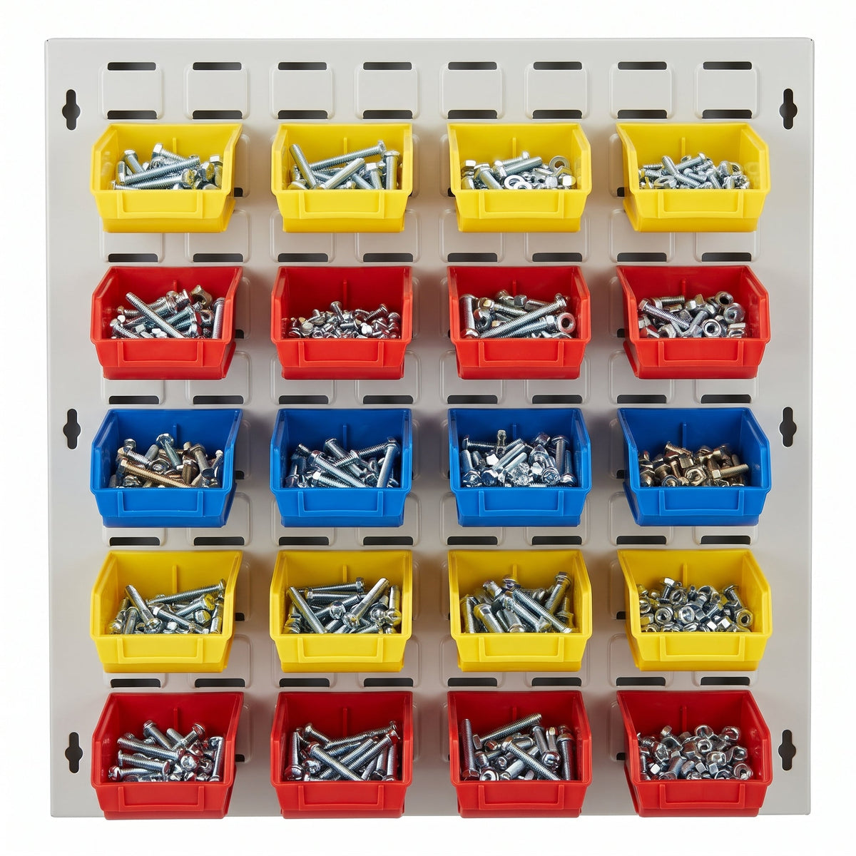 COCUS Louvre Standard panel bundle with 20 small mixed hook-on bins