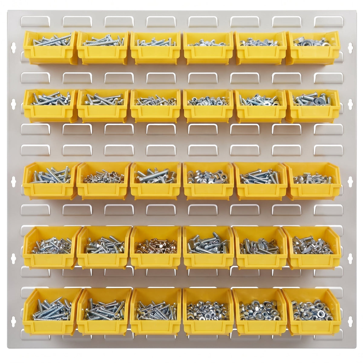 COCUS Louvre Standard panel bundle with 20 small yellow hook-on bins