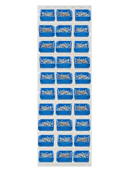 COCUS Louvre Tall panel bundle with 30 large blue hook-on bins