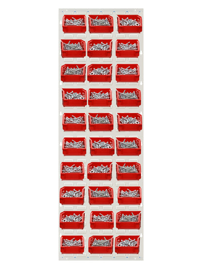 COCUS Louvre Tall panel bundle with 30 large red hook-on bins