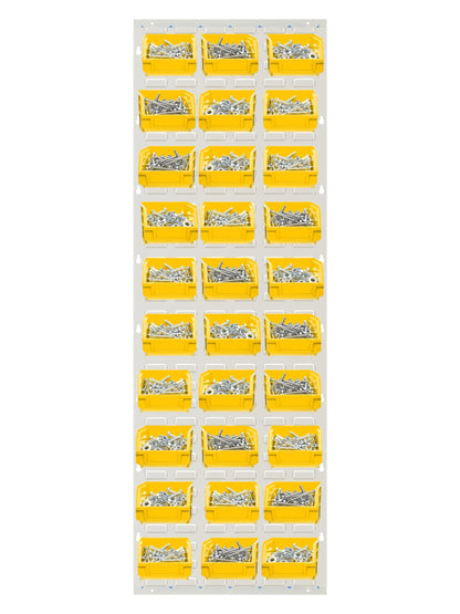 COCUS Louvre Tall panel bundle with 30 large yellow hook-on bins