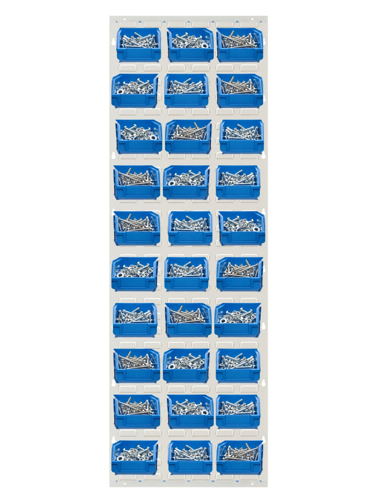 COCUS Louvre Tall panel bundle with 30 medium blue hook-on bins