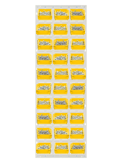 COCUS Louvre Tall panel bundle with 30 medium yellow hook-on bins