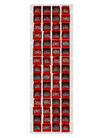 COCUS Louvre Tall panel bundle with 60 small red hook-on bins