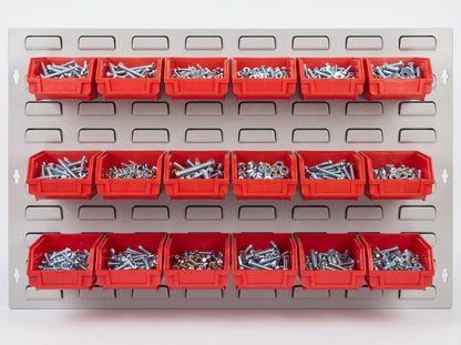 COCUS Louvre Wide panel bundle with 18 large red hook-on bins
