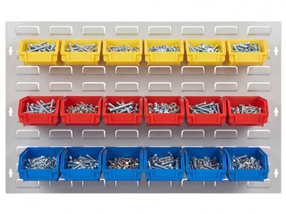 COCUS Louvre Wide panel bundle with 18 medium mixed hook-on bins