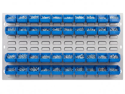 COCUS Louvre Wide panel bundle with 40 small blue hook-on bins