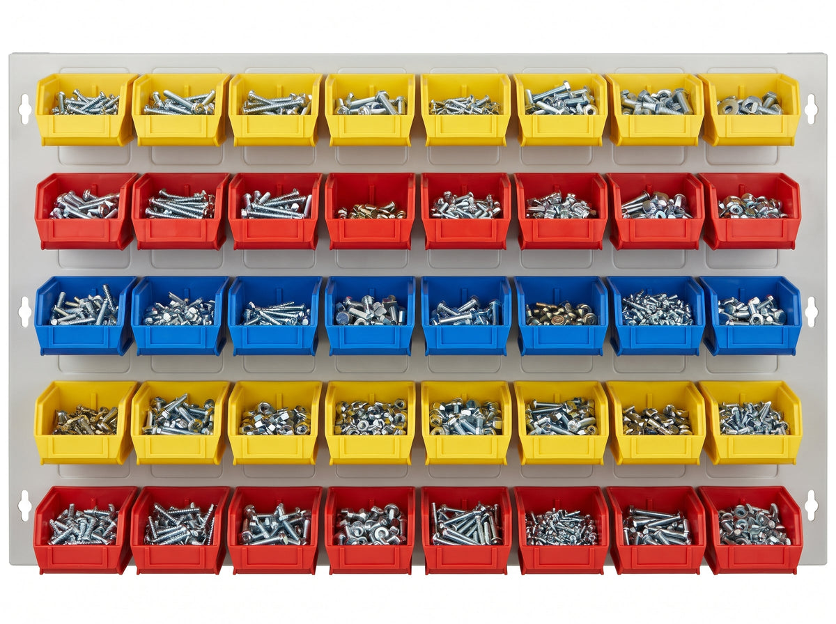 COCUS Louvre Wide panel bundle with 40 small mixed hook-on bins