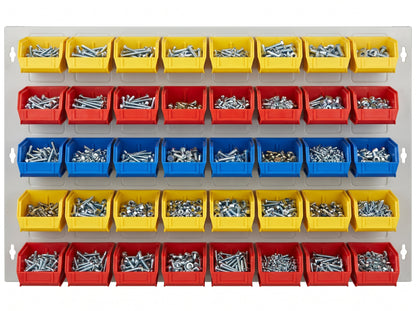 COCUS Louvre Wide panel bundle with 40 small mixed hook-on bins