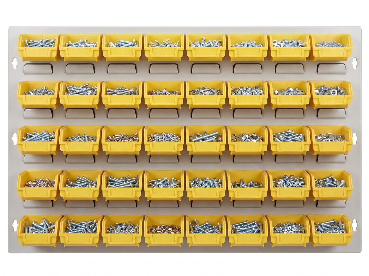 COCUS Louvre Wide panel bundle with 40 small yellow hook-on bins