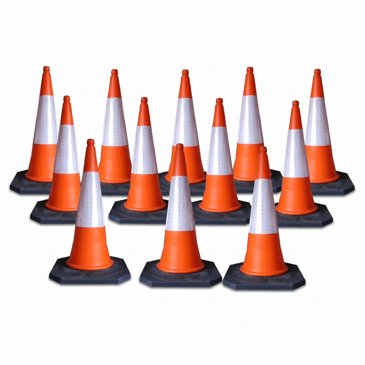 COCUS Heavy Duty 750mm Traffic Cones - 12 Pack