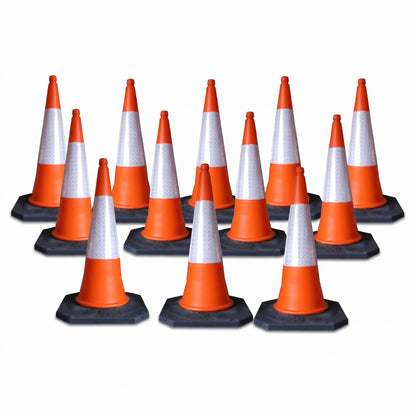 COCUS Heavy Duty 750mm Traffic Cones - 12 Pack