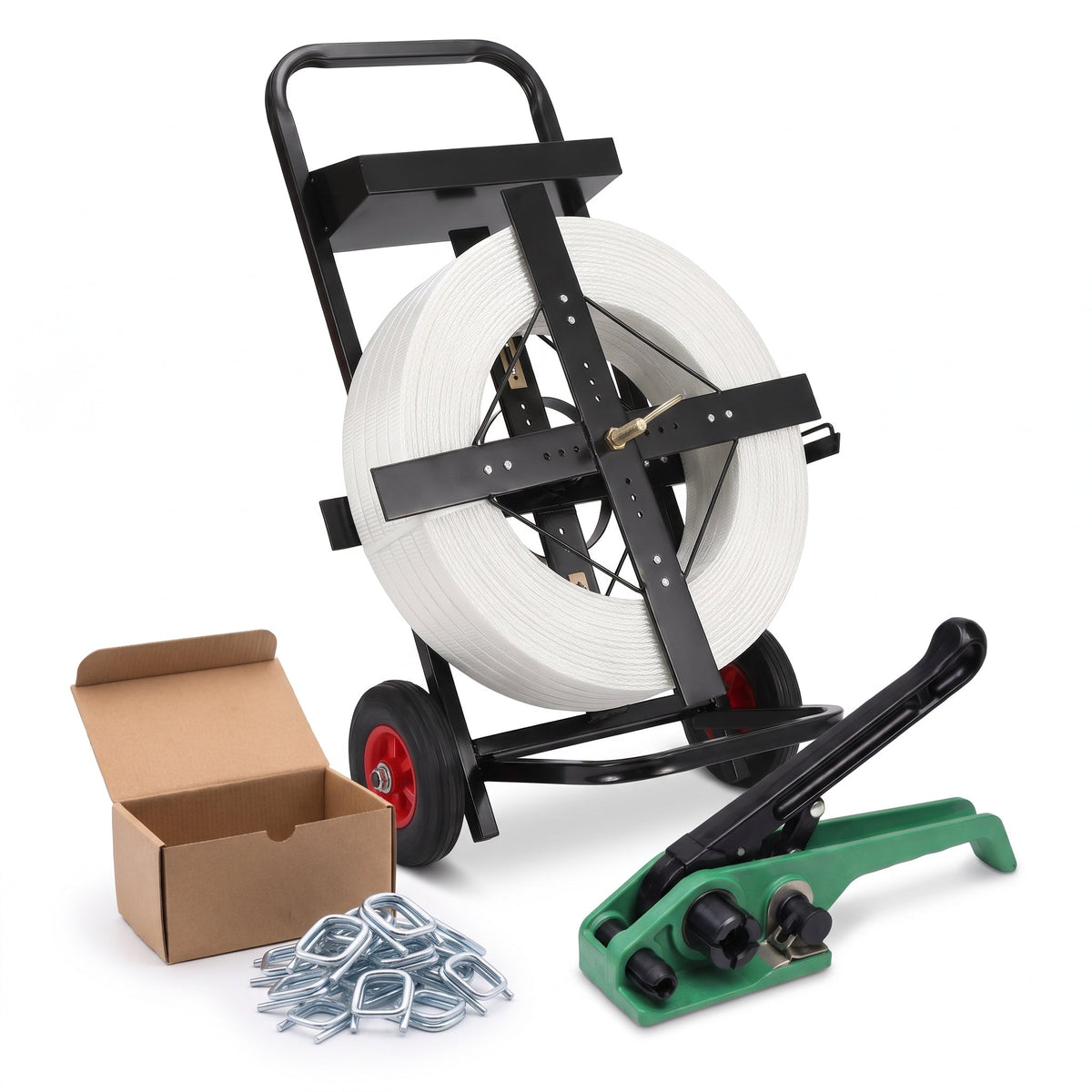 COCUS composite cord strapping station 16mm with mobile dispenser cart