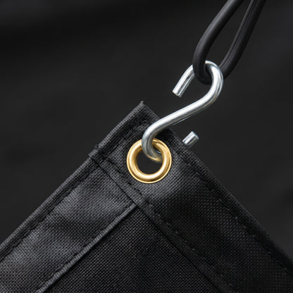 Black leak diverter reinforced corner grommet with steel hook (305 x 610cm)