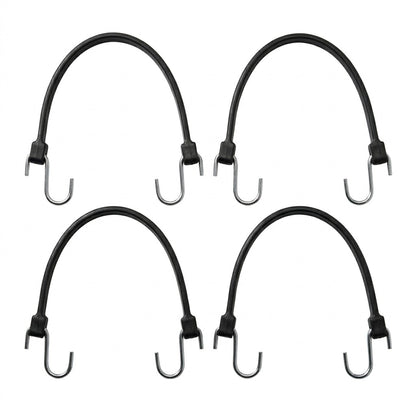 Black bungee hook straps for hanging the leak diverter (91 x 305cm)