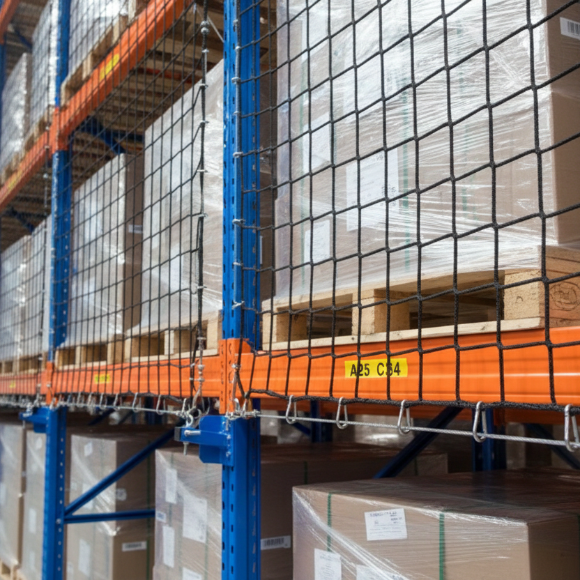 Custom Size Pallet Racking Safety Netting