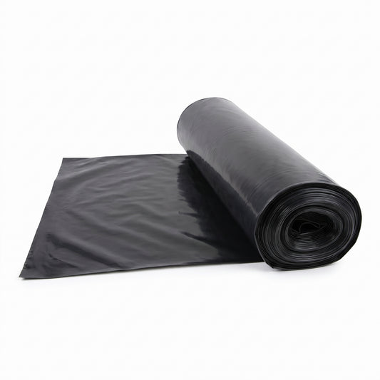 Roll of 500 gauge general-purpose protective polythene sheeting 4m x 25m