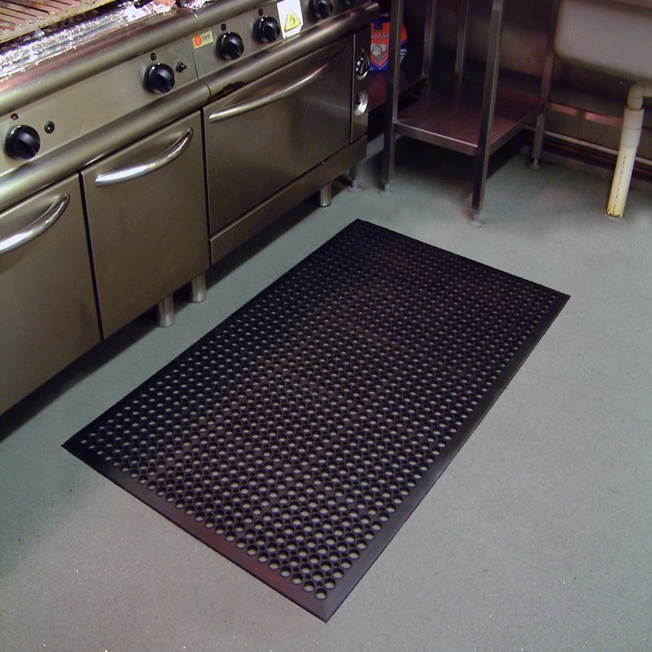 Heavy Duty Drainage Hole Anti-Fatigue Rubber Mat