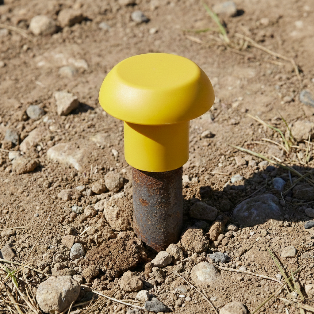 Rebar and Road Pin Protection Caps