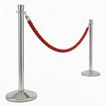 Premium Rope Barrier Kits - Polished Stainless Steel Stanchion Posts