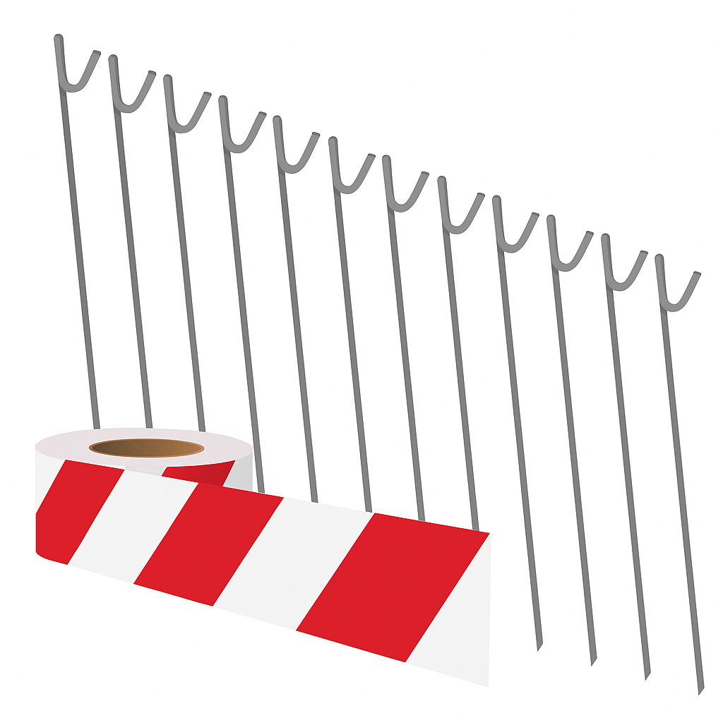 Barrier Tape & Fence Pins Kit