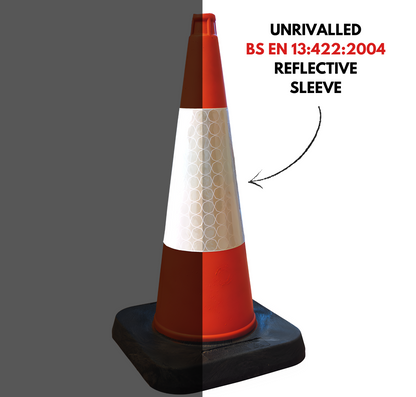 Traff Tex Reflective Highway Road Traffic Cones