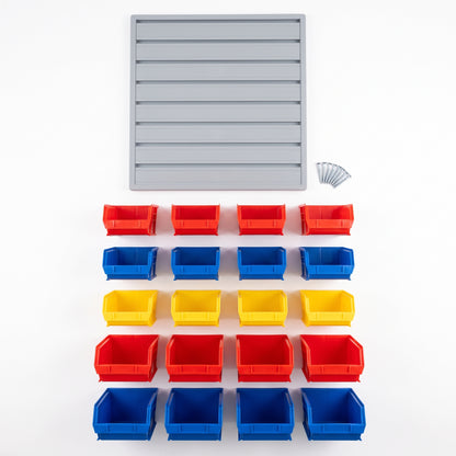 Standard louvre panel kit - what's in the box flat lay