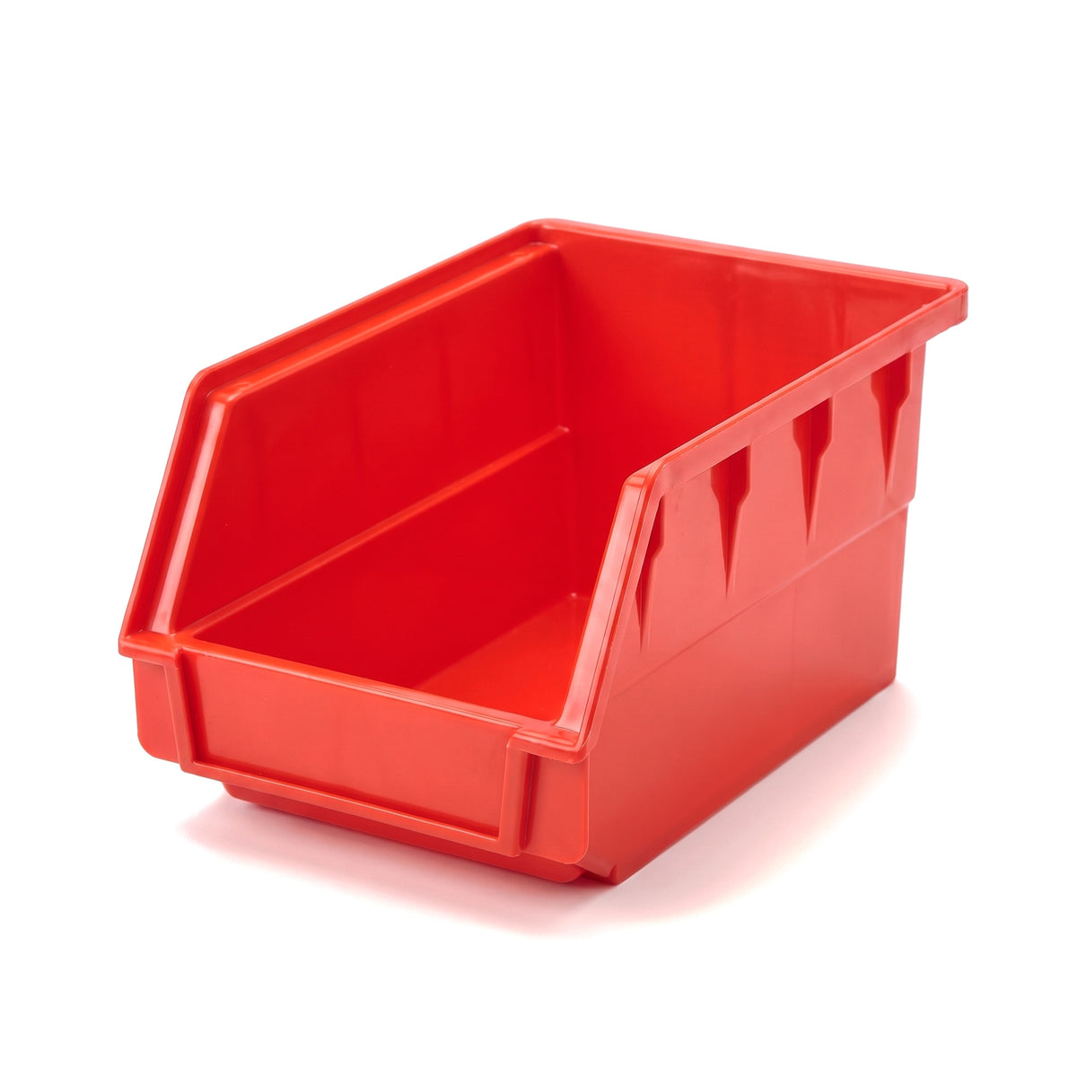 Small red hook-on louvre storage bin